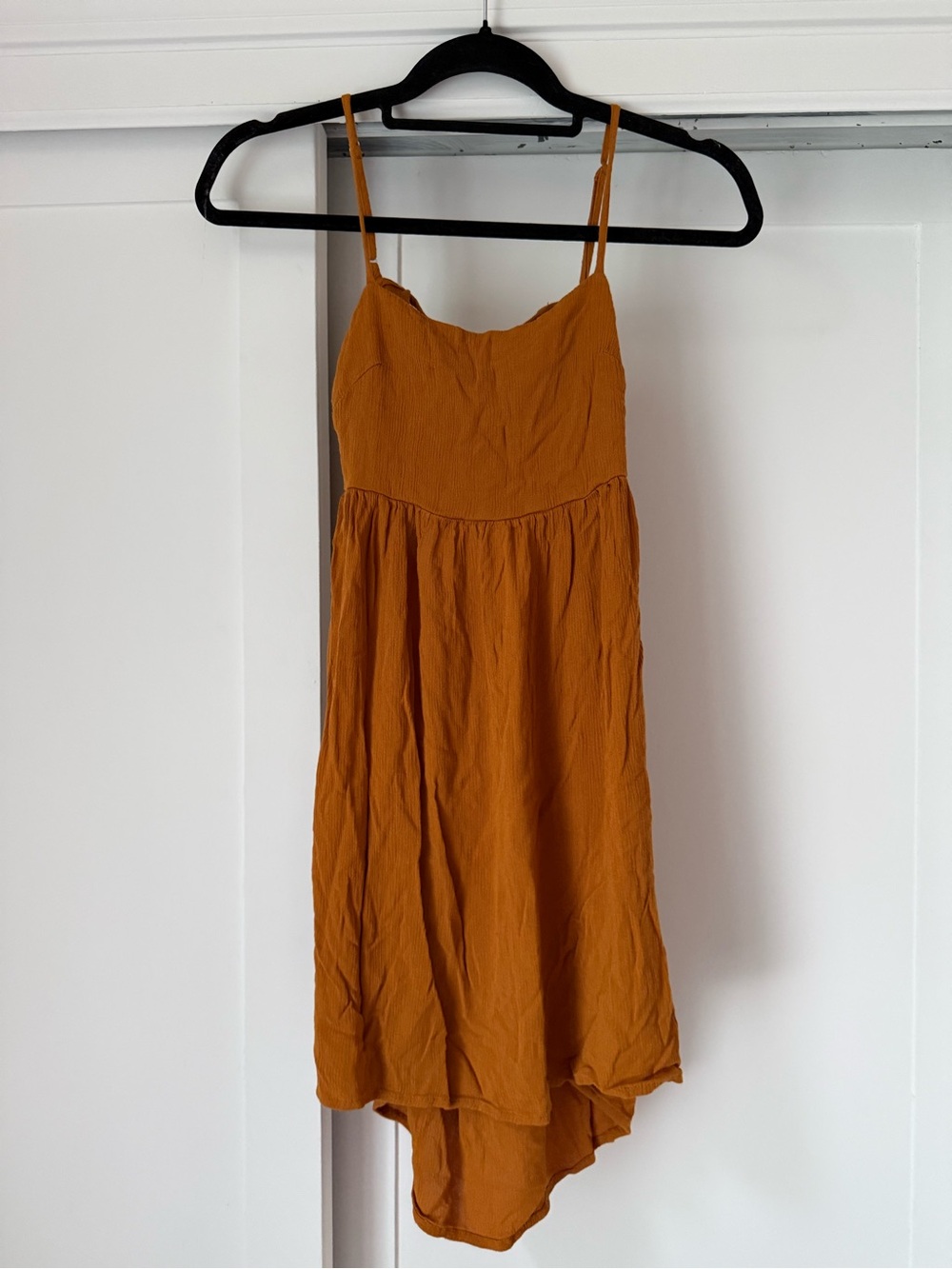 Target Rust-Orange Spaghetti Strap High-Low Dress